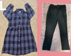 値下げ！上下セット！ニシキ授乳口付き マタニティ パジャマ 長袖 前開　パンツL