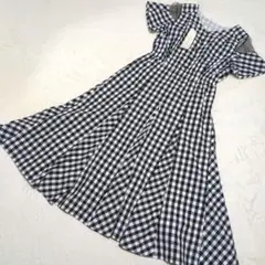 【未使用品】Feroux ロングワンピース チェック フレア オンワード樫山