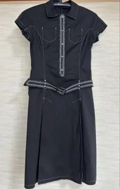 +RICO HIROKO BIS ステッチデザイン シャツワンピース