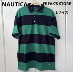 NAUTICA ポロシャツ ボーダーL ロング丈　FREAK'S STORE古着のサムネイル