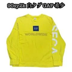 90s y2k OLD GAP スウェット 長袖 トレーナー レア イージー 黄