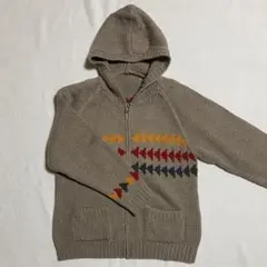 70年代 70s ニットパーカー フード付き セーター