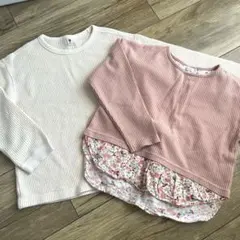 ペアマノン　ユニクロ　長袖カットソー　トップス　2枚セット　120 女の子