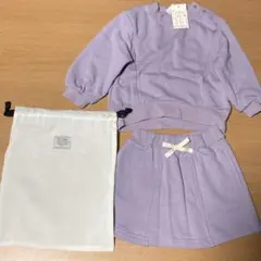 プティマイン★スウェットスカートセットアップ★巾着袋付き★3点セット