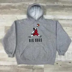 ら*に様 90-00s BIG DOGS ジョーダンパロディ スウェットパーカー