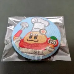 カービィカフェ　刺繍缶バッジ　コックカワサキ