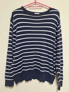 GU　メンズ　ボーダーニット