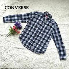 CONVERSEコンバース【チェック】【コットン】ボタンシャツM
