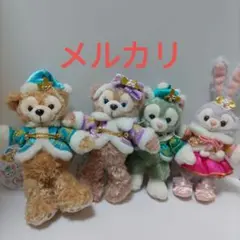 新品未使用 TDS 2019 クリスマス ダッフィー ぬいぐるみ バッジ 4点