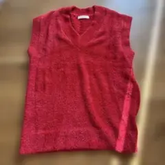RIVIETTA Vネック ニットベスト レッド