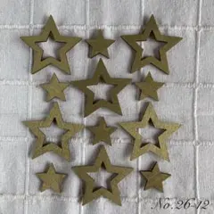 クリスマスオーナメント no.26 スター ミックス ゴールド 12個セット