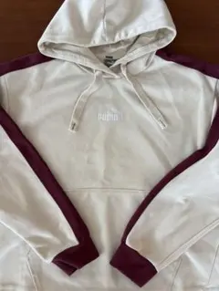 PUMA フード付きパーカー クリーム/ワインレッドのサムネイル