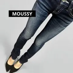 マウジー ローウエスト スキニー デニム パンツ シルバーステッチ 25