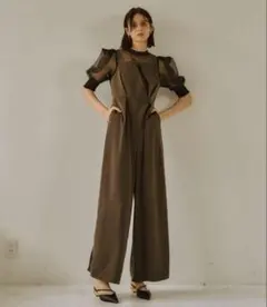 新品タグ付き】XS 高山直子さんコラボ/ハーフスリーブオールインワン