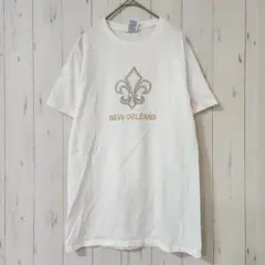 デルタ スタッズ フルールドリス Tシャツ クルーネック 半袖 M 白 綿のサムネイル