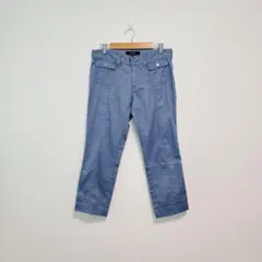 MACPHEE マカフィー 水色クロップド　パンツ 麻混 トゥモローランド　Mのサムネイル