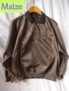 メンズМサイズ ブラウン ポロシャツ フリースNORTHFIELD