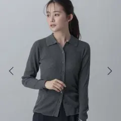 ウールシルクポロ襟カーディガン GLOBAL WORK グローバルワーク　M