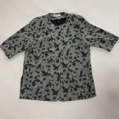 ペイズリー柄 ノーカラージャケット Mサイズ 日本製