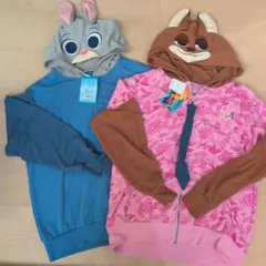 ズートピア2　ジュディとニックパーカー　ペアセット