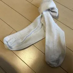ホワイトリブ編みソックス