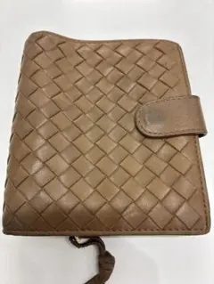 【正規品】Bottega Veneta イントレチャート二つ折り財布ブラウン