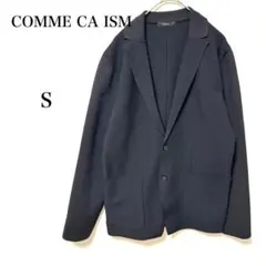 COMME CA ISMコムサイズム　テーラードジャケット　ワッフル　ブラック