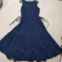 titivate ネイビー ロングキャミワンピース