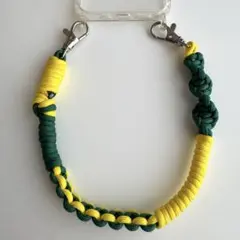 ジェフユナイテッド千葉カラー　パラコード　スマホハンドストラップ　黄色×緑