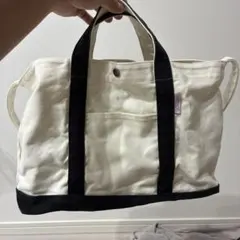 ampersand キャンバス トートバッグ ホワイト ブラック