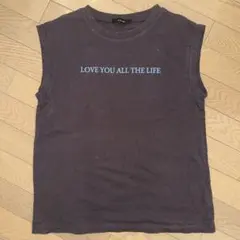 w closet ノースリーブ Tシャツ チャコールグレー