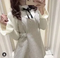 ビジューバックルキャミOP evelyn ワンピース