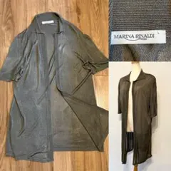 MARINA RINALDI マリナリナルディ ロングカーディガン　半袖　Lのサムネイル