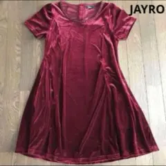 JAYRO ジャイロ　美品　ベルベット　Aラインミニドレス　ワインレッド