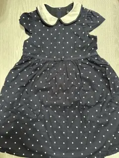 べべ　120センチ　水玉模様 襟付きワンピース