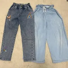 デニムパンツ ワイドパンツ 120cm