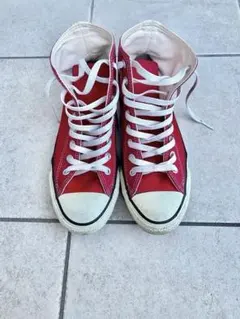 コンバース 赤 ハイカット スニーカー オールスター