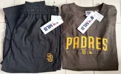 新品　Mサイズ　MLB パドレス　長袖Tシャツ　ロングパンツ 2点セットのサムネイル