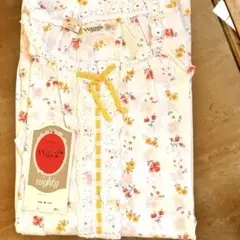 新品　Wacoal nighty 花柄パジャマ L 綿　楊柳生地　半袖長ズボン