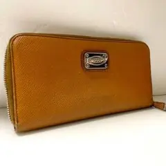 TOD'S トッズ 長財布 ラウンドファスナー キャメル レザー 小銭入れ有のサムネイル
