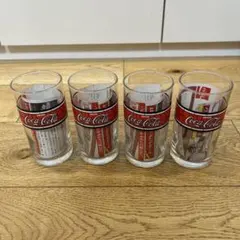 コカコーラ ワールドグラス 昭和レトロ 赤白ロゴ 多言語デザイン