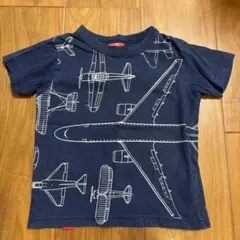 OJC 飛行機柄 半袖Tシャツ ネイビーのサムネイル