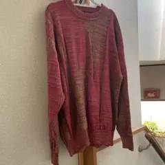 JUMBO ARMS ニットセーター Lサイズ レッド系