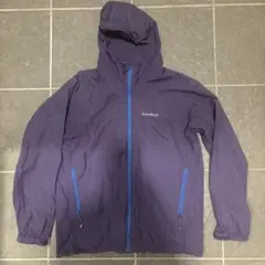 montbell フード付き紫　ナイロンジャケットM