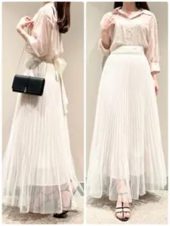 【4/9まで値下げ】SNIDELチュールプリーツスカート