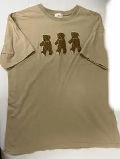Merry Jenny 半袖Tシャツ ベージュ くま 刺繍のサムネイル