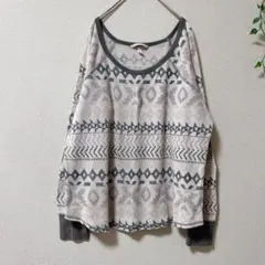 Victoria's Secret 幾何学模様 長袖 Tシャツ L