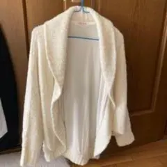 アイボリー ショールカラーカーディガン