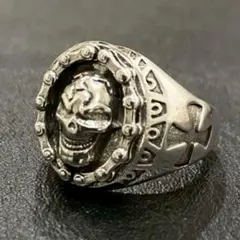 スカル シルバー リング S925 刻印 メキシカン インディアン 【R-47】