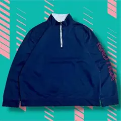 ノーティカ ハーフジップ スウェット トレーナー ネイビー 紺 ヴィンテージ